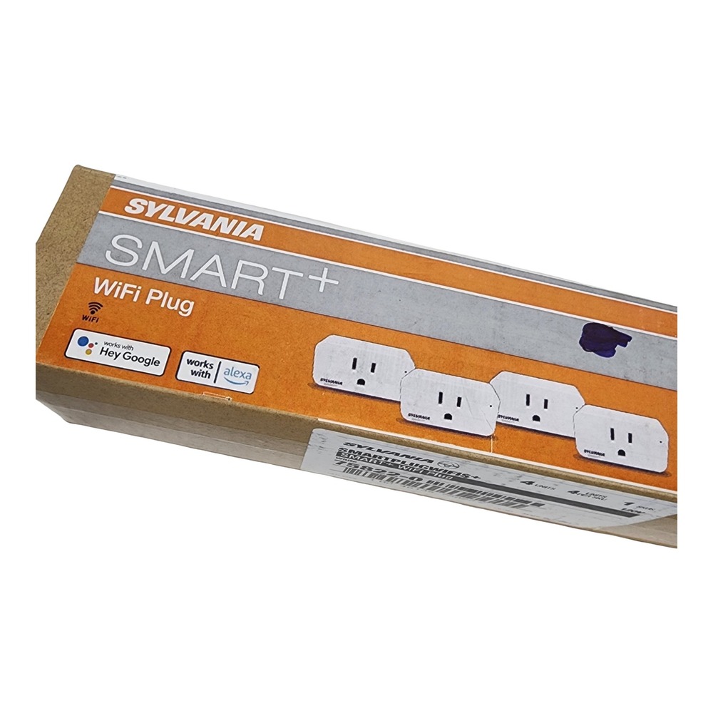Sylvania SMART+ WiFi Plug 4 Pack White Indoor Smart Outlet 75822-0 Alexa Google